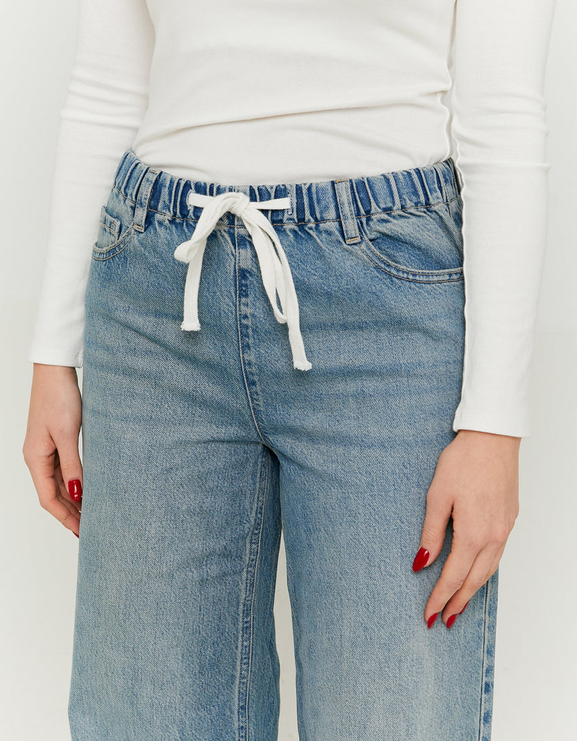 Baggy  jeans tied at waist | Blue Wash
