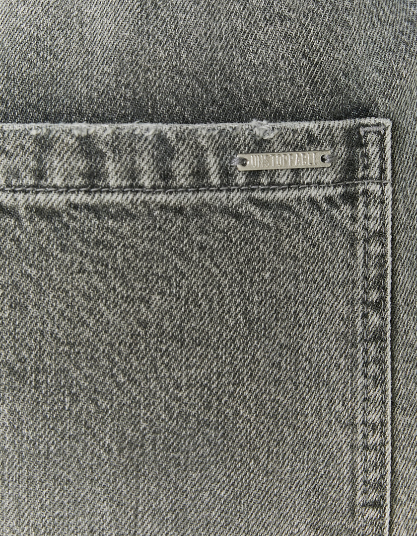Baggy  jeans tied at waist | Grey Wash