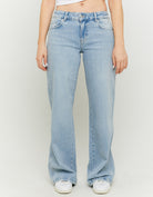 Low Waist Straight Leg Jeans | Blue Wash