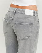 Low Waist Straight Leg Jeans | Grey Wash