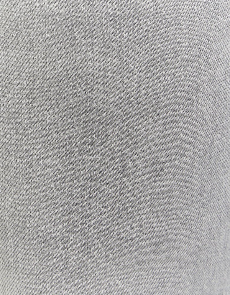 Low Waist Straight Leg Jeans | Grey Wash