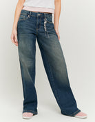 Low Waist Straight Leg Jeans | Vintage Wash