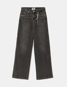 Low Waist Straight Leg Jeans | Grey Wash