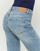 Low Waist Straight Jeans | Blue Wash