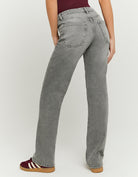 Low Waist Straight Jeans | Grey Wash