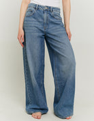 Mid Waist Baggy Jeans | Dark Wash