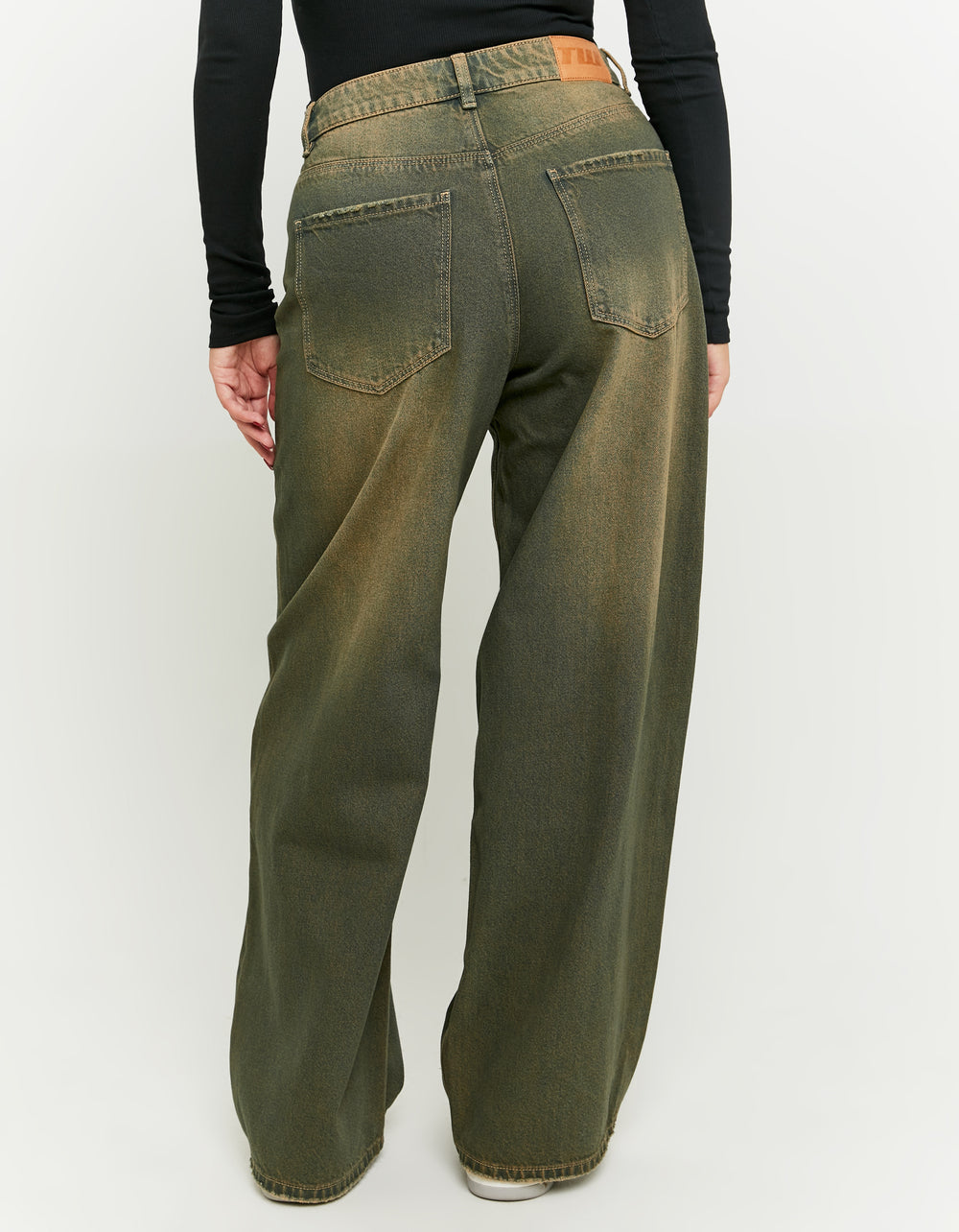 Mid Waist Baggy Jeans | Blue Wash