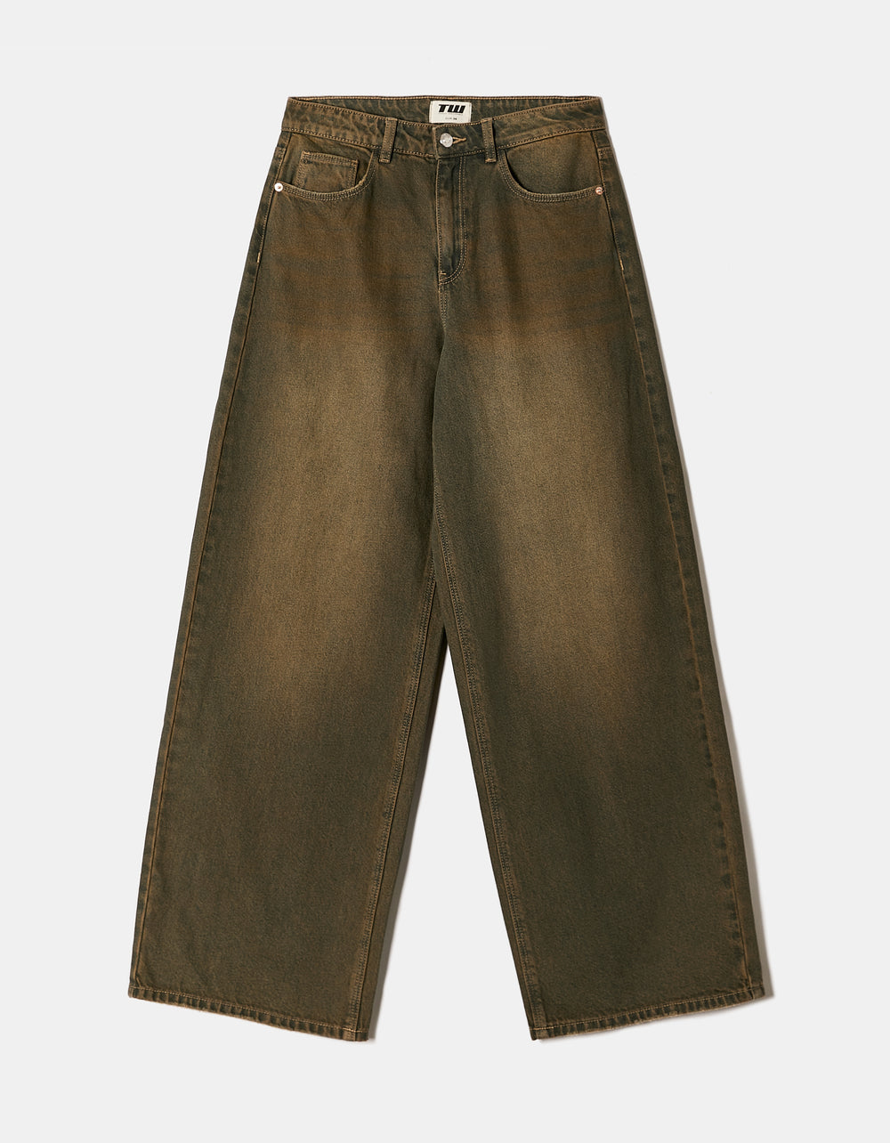 Mid Waist Baggy Jeans | Blue Wash