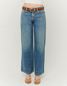 Mid Waist Wide Leg Jeans | Vintage Wash