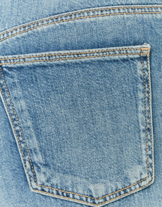 Mid Waist Wide Leg Jeans | Vintage Wash