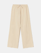 Wide Leg Linen Trousers | Beige