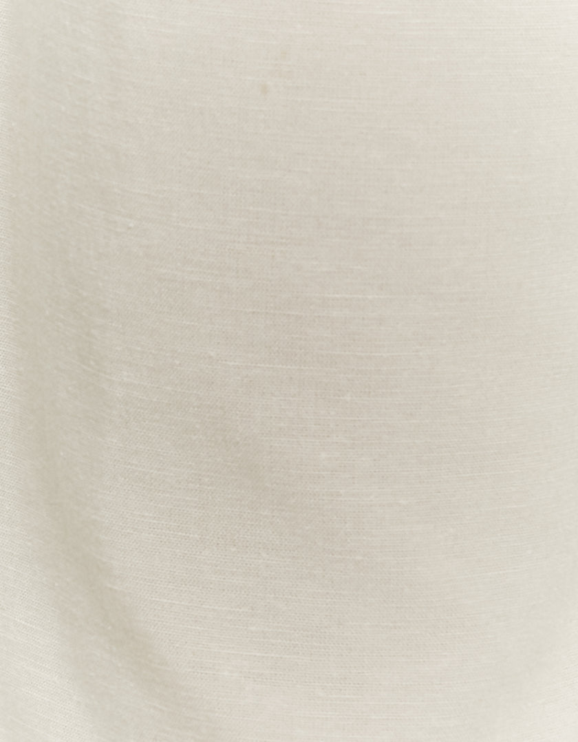 Wide Leg Linen Trousers | Beige