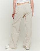 Wide Leg Linen Trousers | Beige