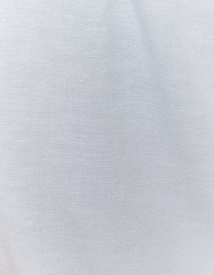 Wide Leg Linen Trousers | Blue