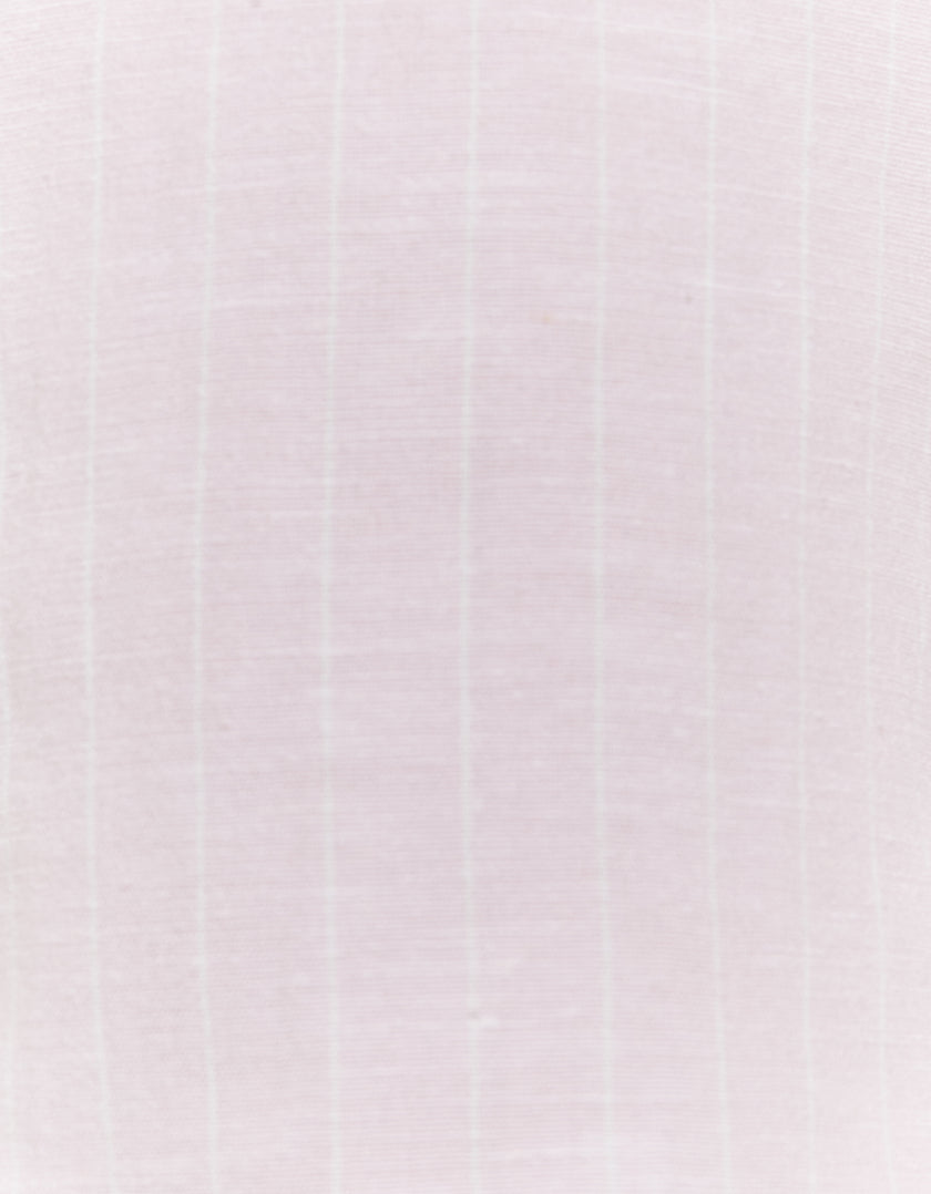 Wide Leg Linen Trousers | Pink - White