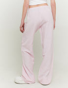 Wide Leg Linen Trousers | Pink - White