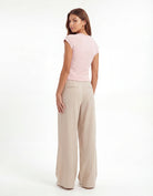 Wide Leg Trousers | Beige