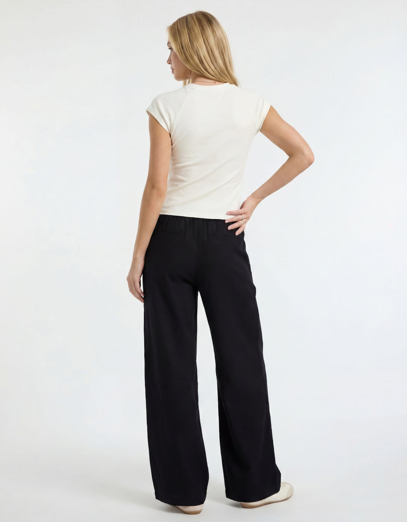 Wide Leg Trousers | Black