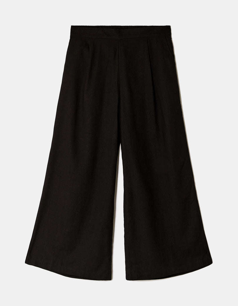 Wide Leg Trousers | Black