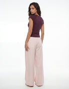 Wide Leg Trousers | Pink