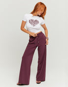 Mid Waist Jogger | Bordeau