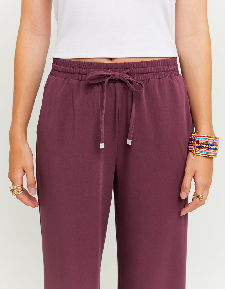 Mid Waist Jogger | Bordeau