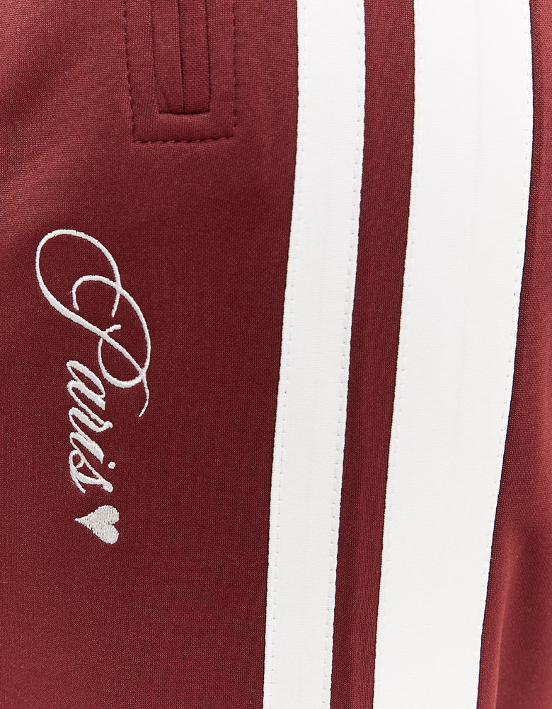 Straight Leg Sweatpants with Band Detail | Bordeau