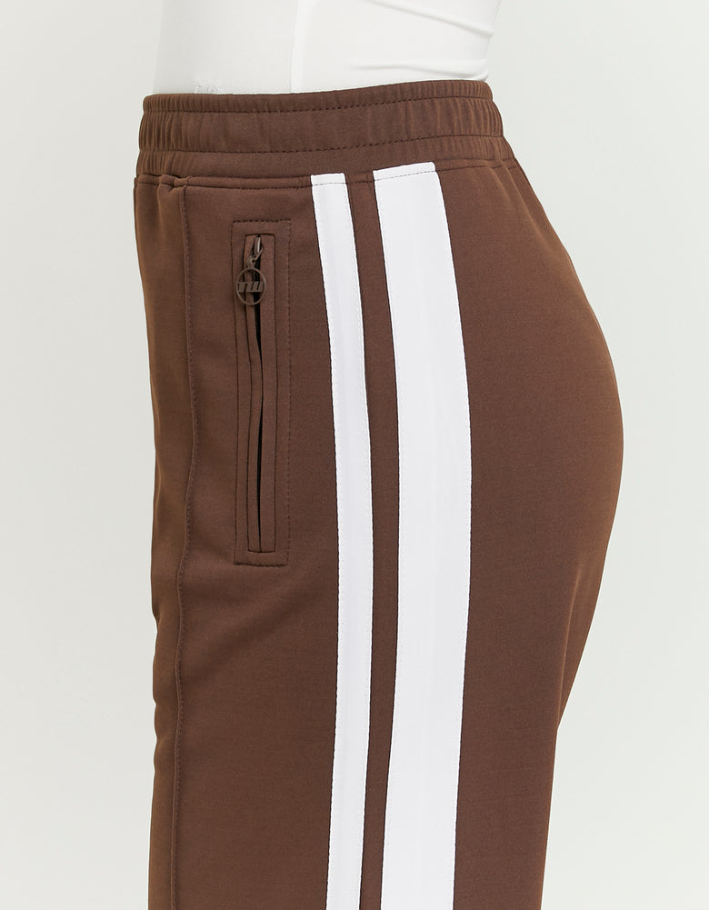 Loose Jogger With Stripes | Brown