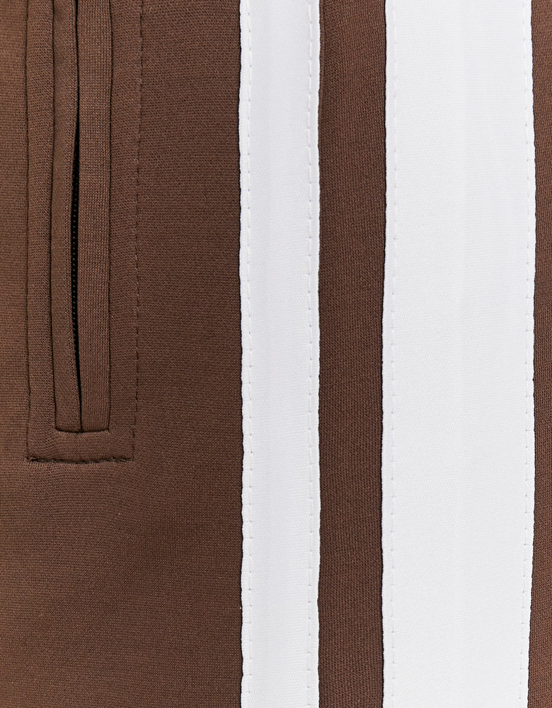 Loose Jogger With Stripes | Brown