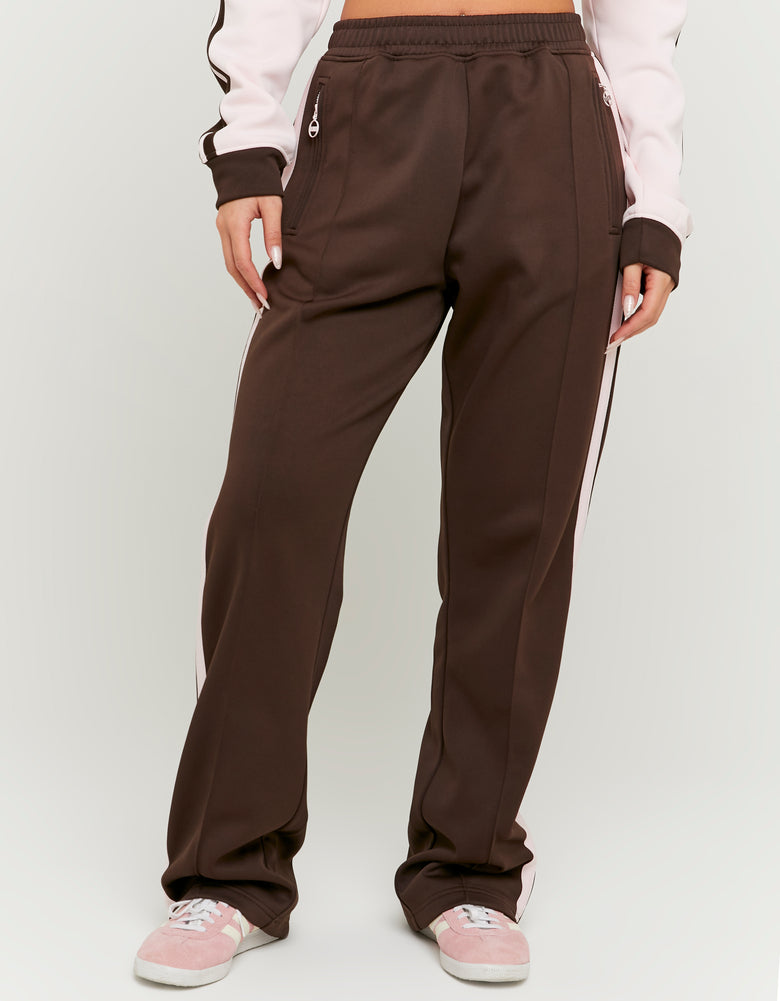 Joggers with Stripes | Brown