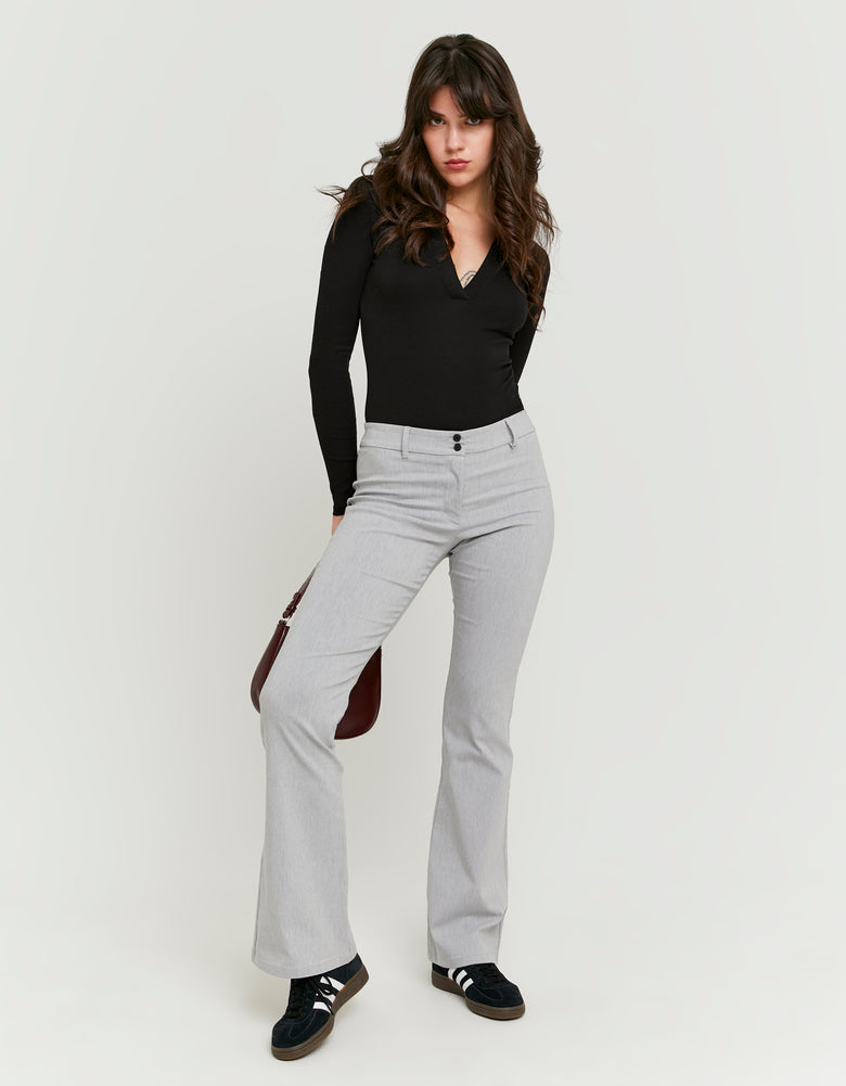 Flare Tailoring Trousers | Grey