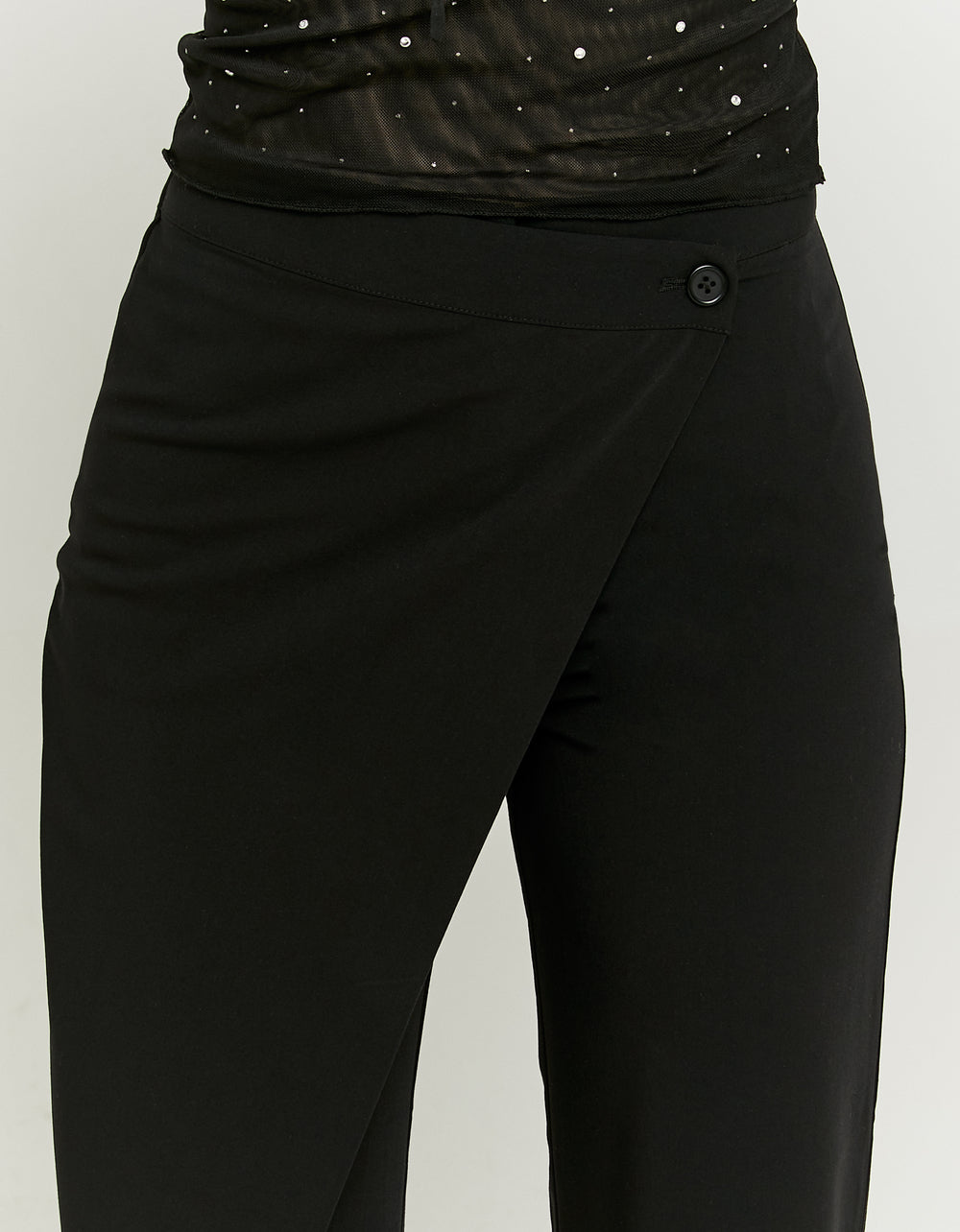 Wrapped Tailored Trousers | Black