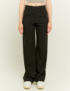 High Waist Straight Tailoring Trousers | Black