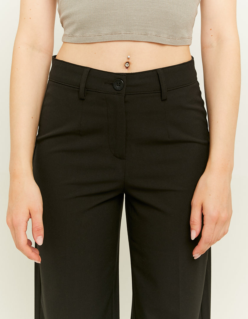 High Waist Straight Tailoring Trousers | Black