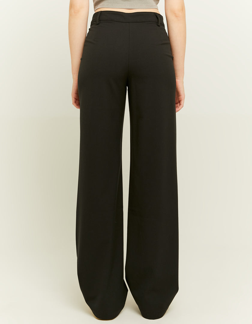 High Waist Straight Tailoring Trousers | Black