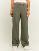 High Waist Straight Tailoring Trousers | Kaki