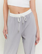 Mid Waist Wide Leg Trousers | Grey