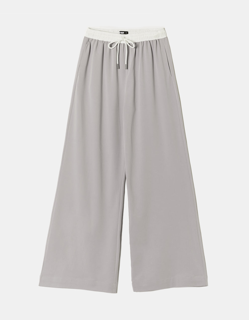 Mid Waist Wide Leg Trousers | Grey
