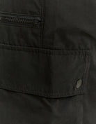High Waist Cargo Parachute Trousers | Black