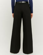 Wide Leg Trouser with Belt | Black