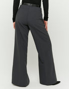 Wide Leg Trouser with Belt | Grey