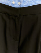 Double Waist Wide Leg Trousers | Black