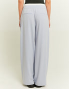 Double Waist Wide Leg Trousers | Light Blue