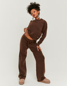 Flare Knitted Trousers | Brown