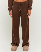 Flare Knitted Trousers | Brown