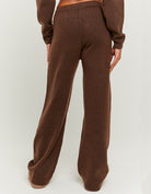 Flare Knitted Trousers | Brown