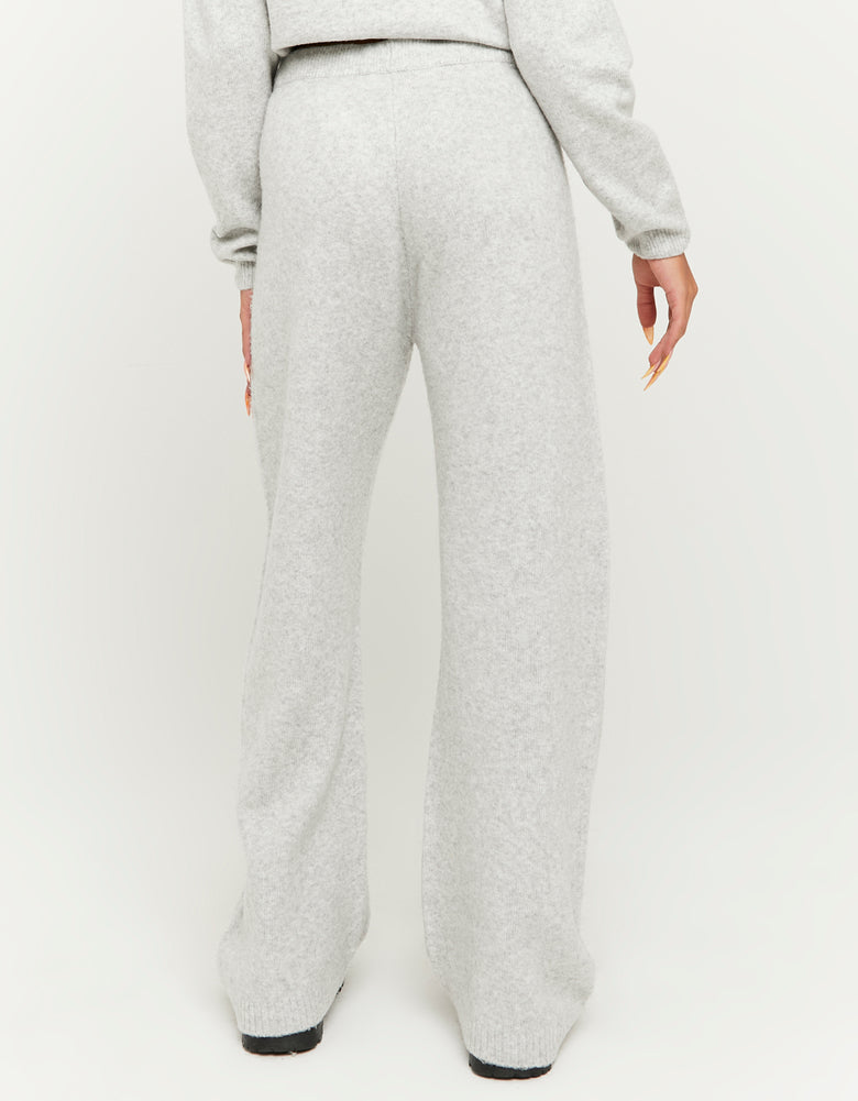 Flare Knitted Trousers | Grey