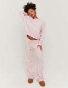 Flare Knitted Trousers | Pink