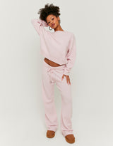 Flare Knitted Trousers | Pink