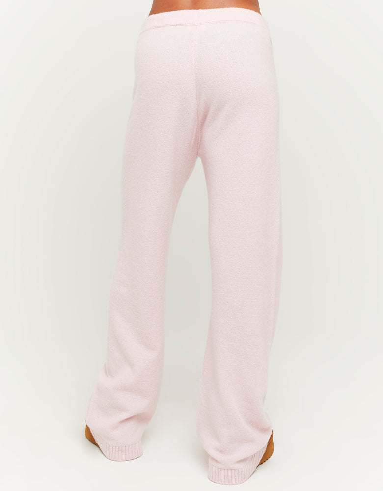 Flare Knitted Trousers | Pink